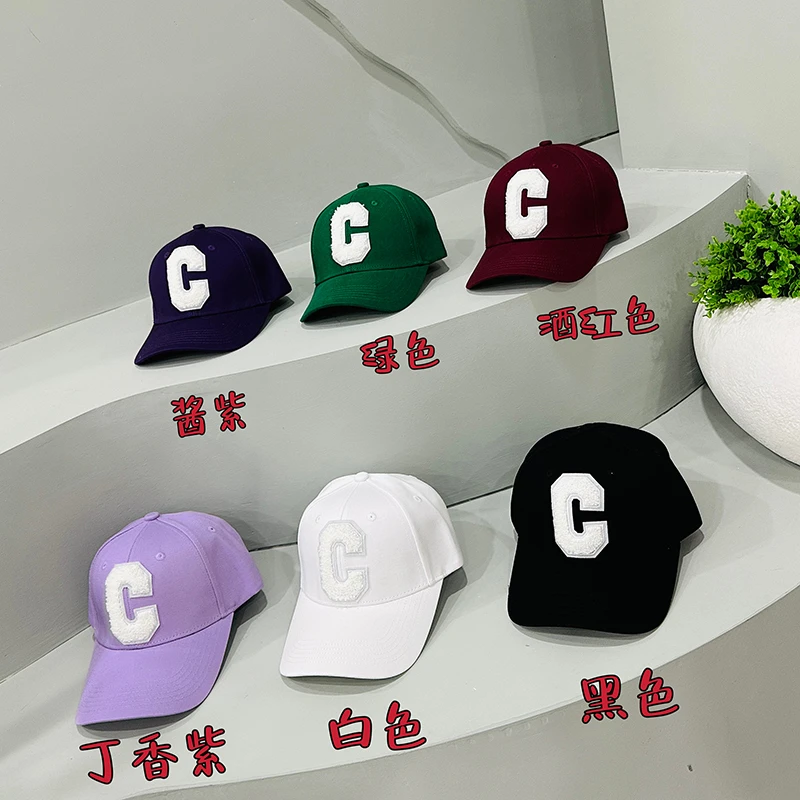 字母大C棒球帽女潮流四季百搭显脸小休闲鸭舌帽-6117