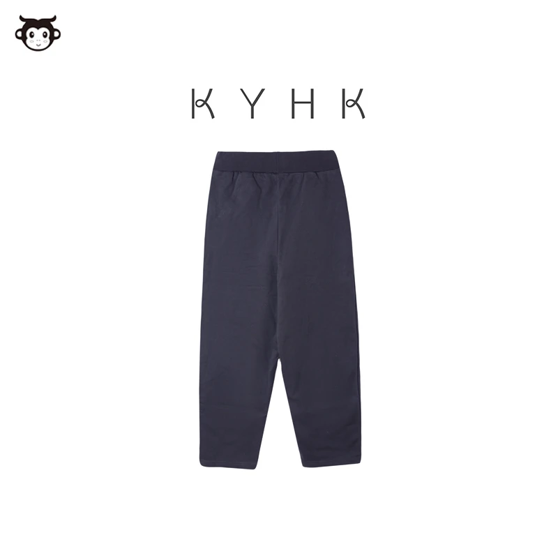 KYHK黑色简约休闲时尚舒适廓形奶奶裤221225