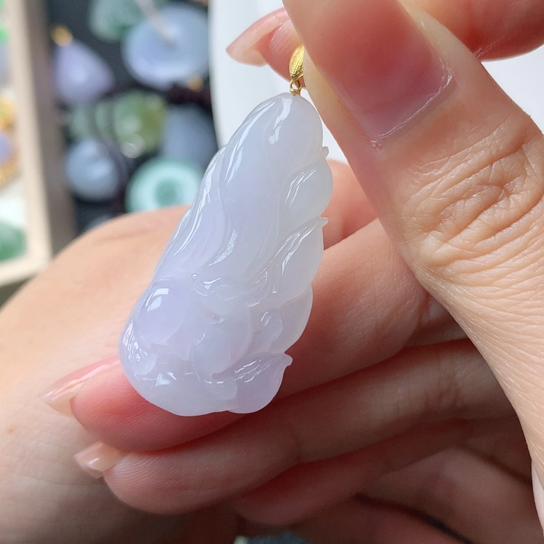 【闪购商品】翡翠18K金镶嵌吊坠(赠链)