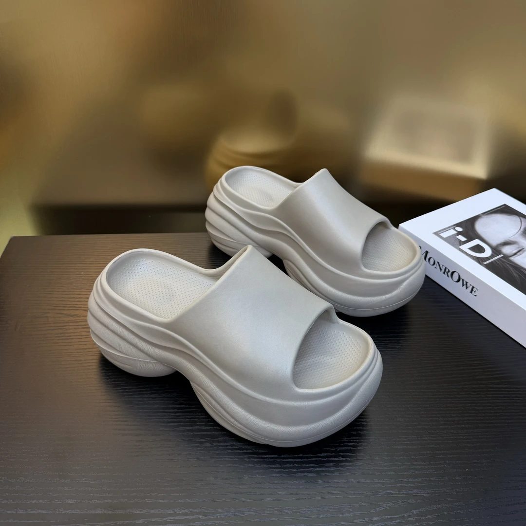 【王麻花】云朵运动一字拖情侣户外经典增高耐磨不臭脚可涉水外穿