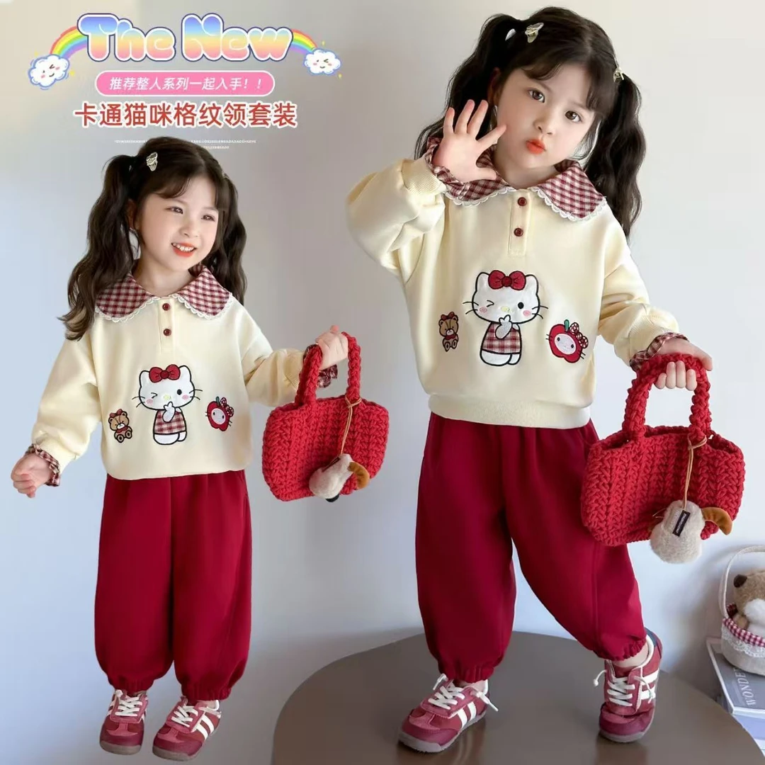 【新品上市】女童秋季新款套装儿童春秋卡通卫衣裤子网红两件套
