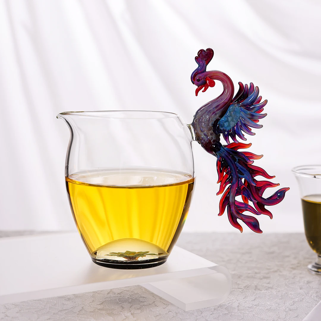 凤凰把公道杯高档轻奢手工茶道专用公杯泡茶器茶具玻璃分茶器