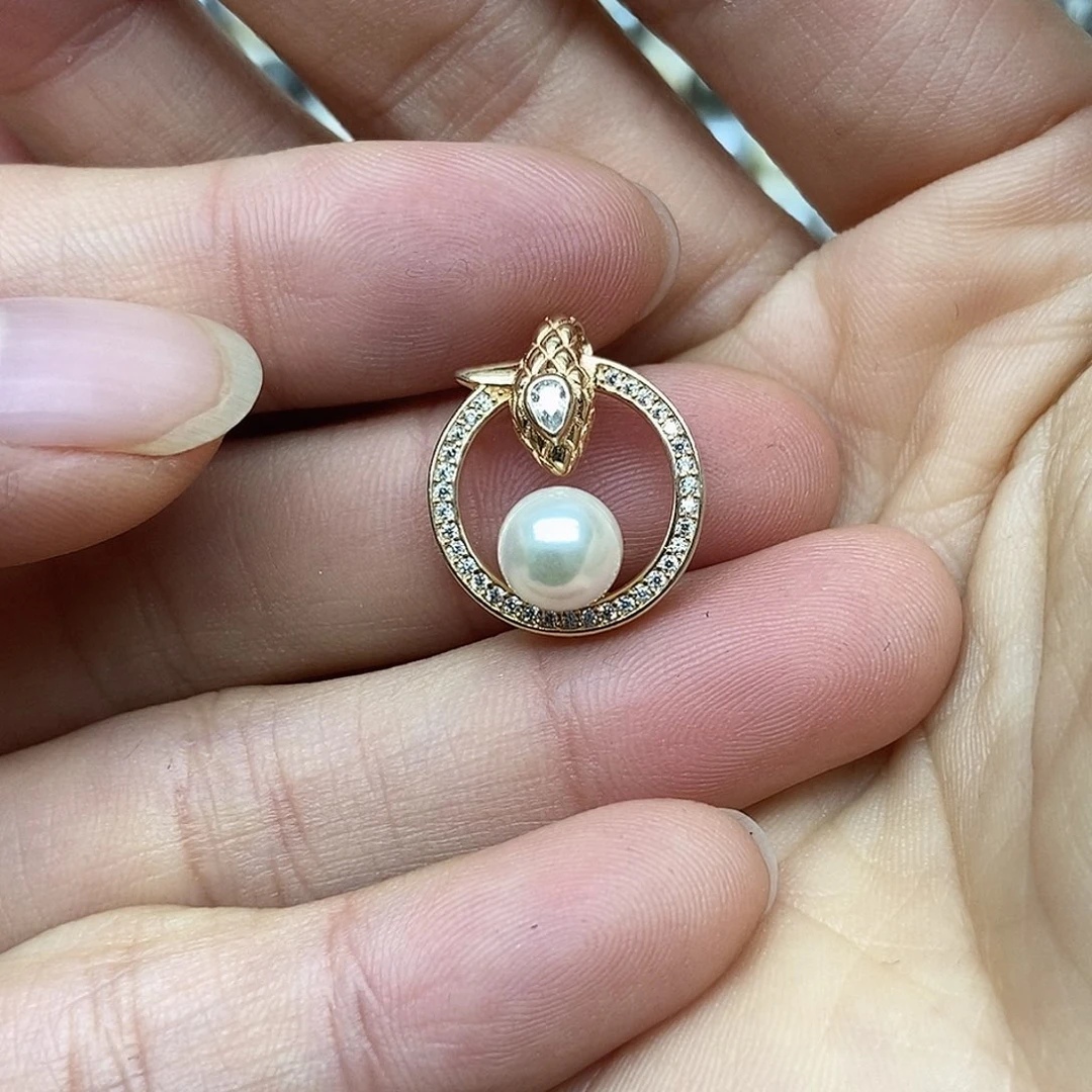 吊坠(不含链)海水珍珠银S925镶嵌