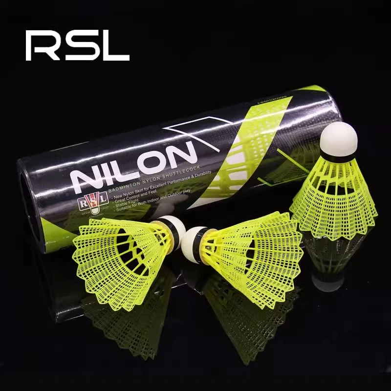 RSL/亚狮龙软木球头羽毛球尼龙塑料训练球耐用防风耐打飞行专业