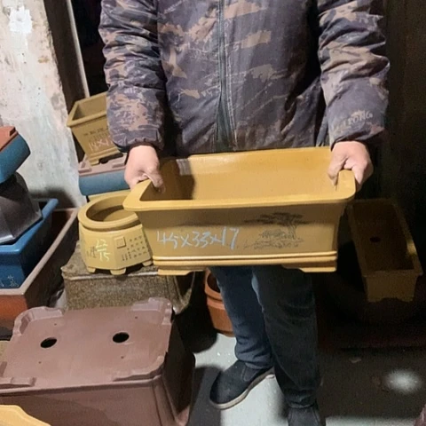 紫砂花盆手工制作