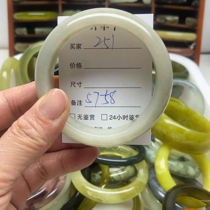 石英质玉未镶嵌手镯天山翠