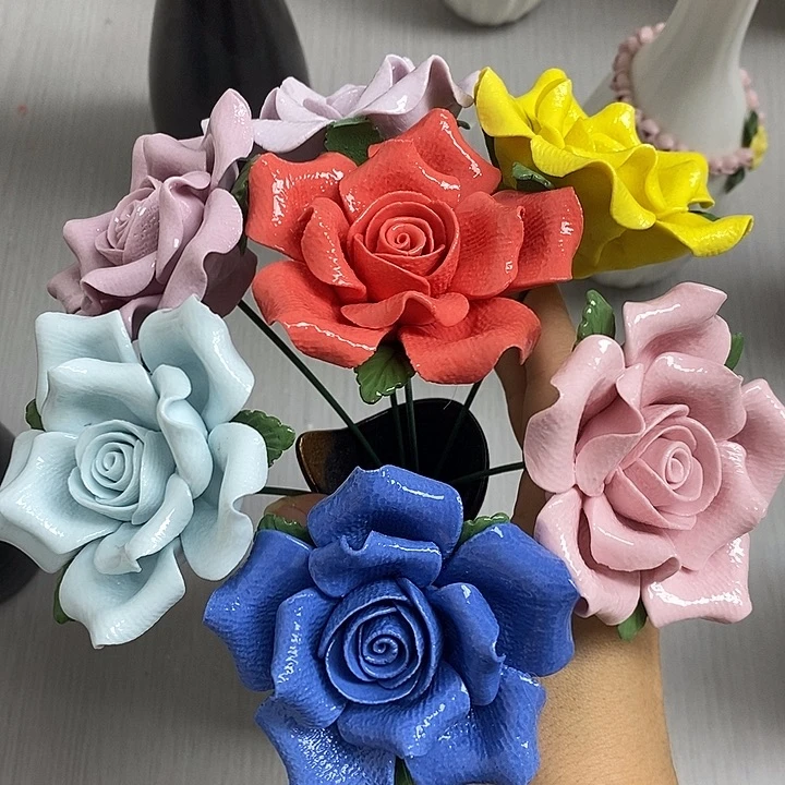 陶瓷陶瓷材料7朵组合