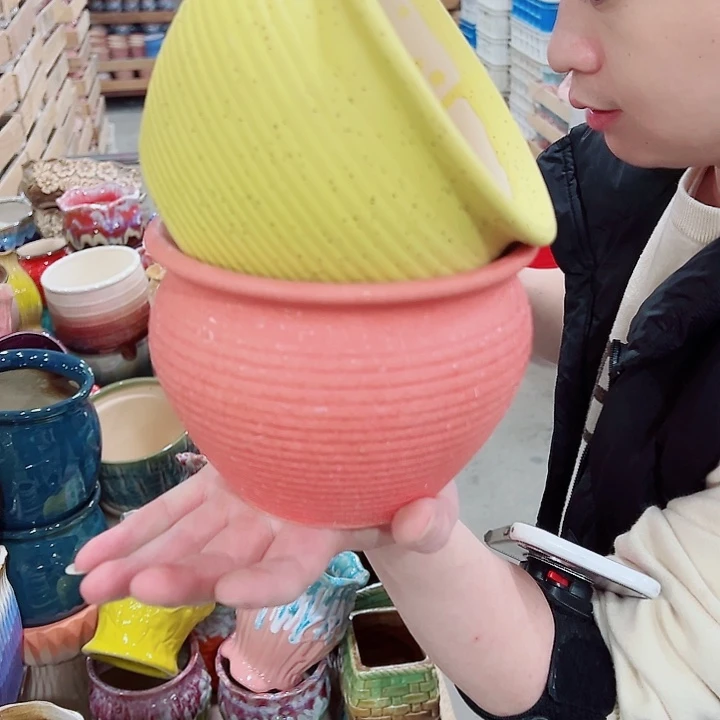 有孔，凑单福利满10元发货陶瓷多肉花盆！