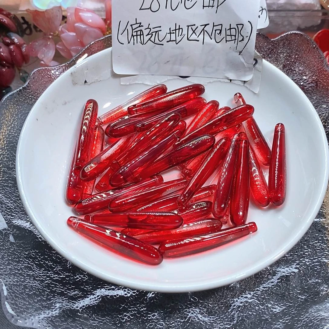 琉璃非金属70长水滴50颗瑕疵