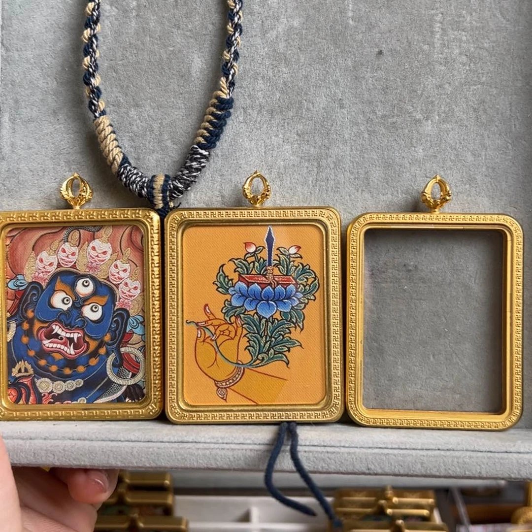 吊坠䕥*双面大黑天➕文殊