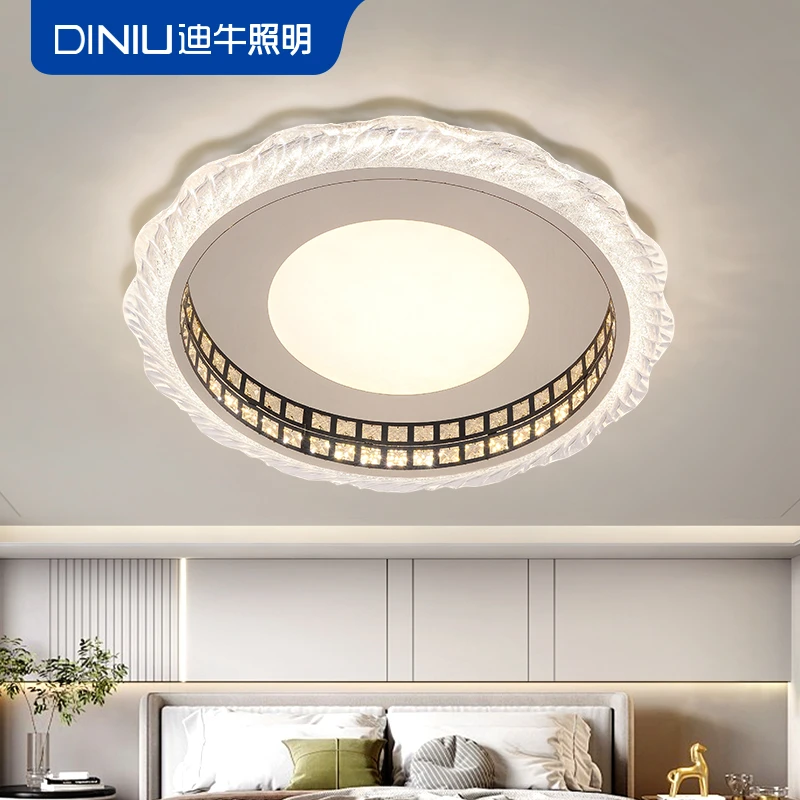 迪牛 花叶广东中山吸顶灯水晶灯LED护眼灯灯具智能语音灯