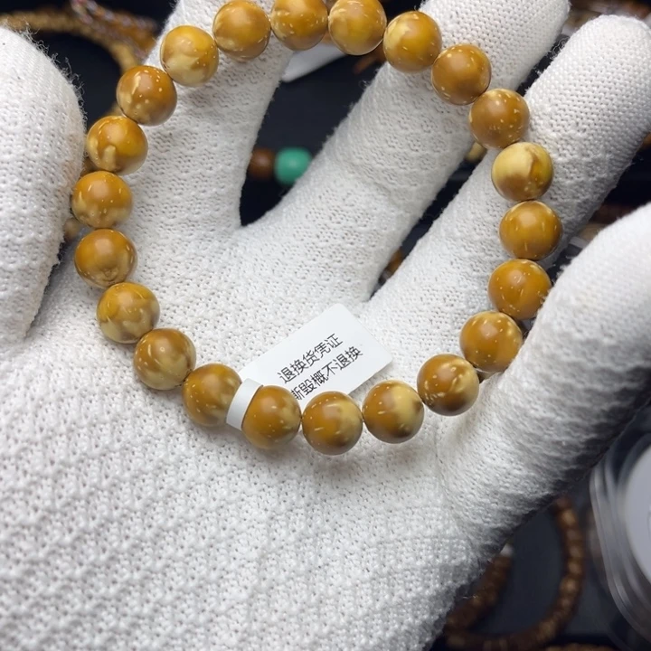 紫金鼠手串纯实心毕业货圆珠近纯肉半山水恐龙蛋10.3尺暴力归圆