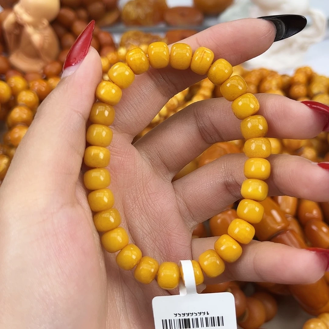 琥珀颈饰未镶嵌蜜蜡