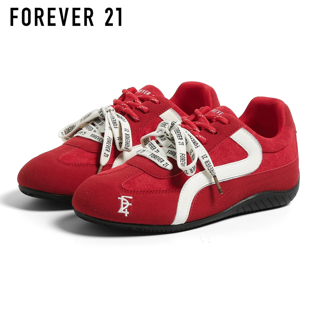 【爆款德训】F21新款2025秋季红色内增高德训鞋女通勤运动风赛车鞋