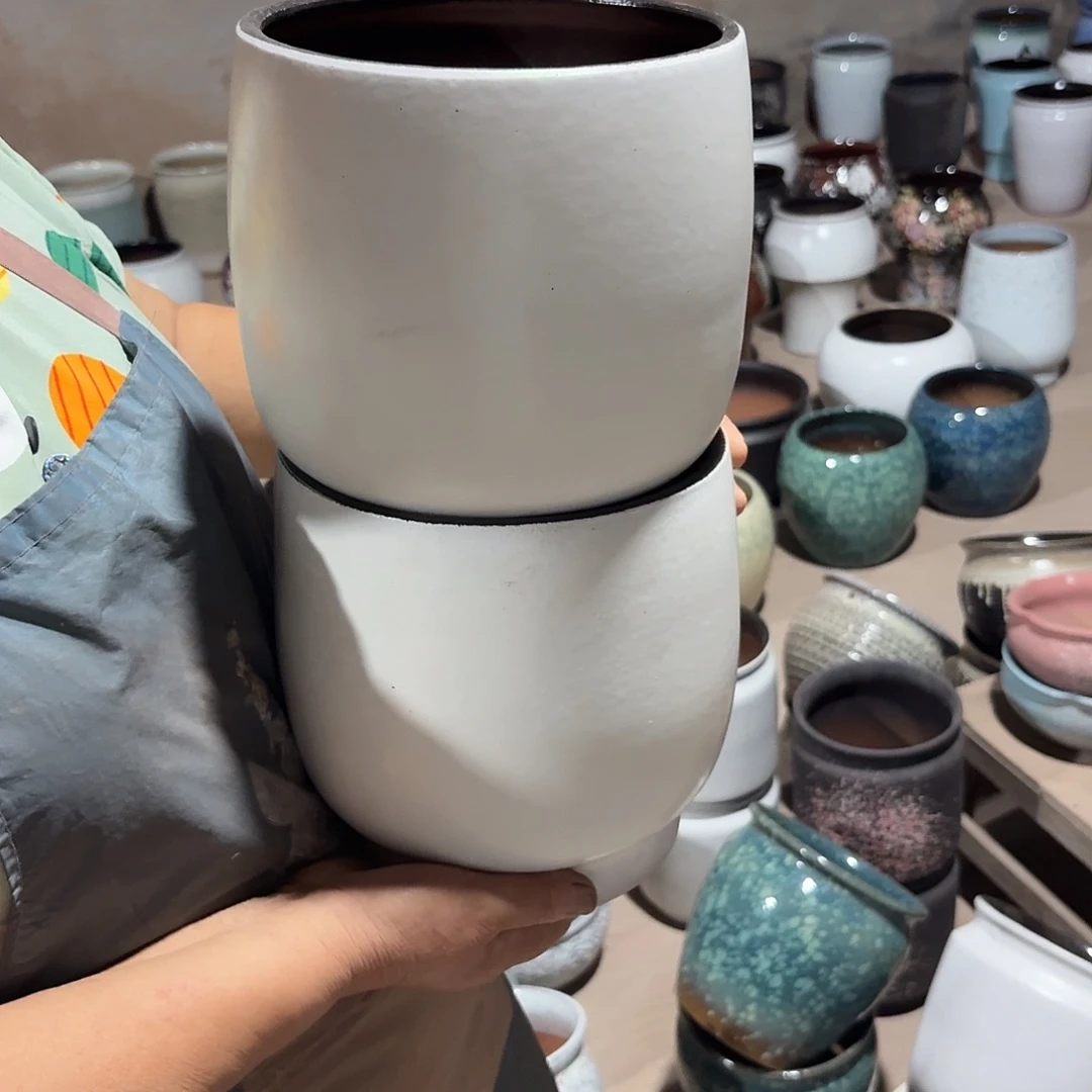 紫砂花盆口20高20
