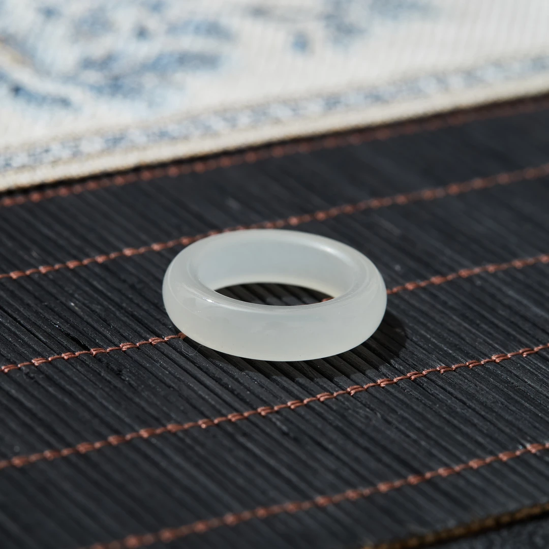 【云上雅岚】玉容丨C52888-白玉戒圈-6x3.5mm-多样性发一件