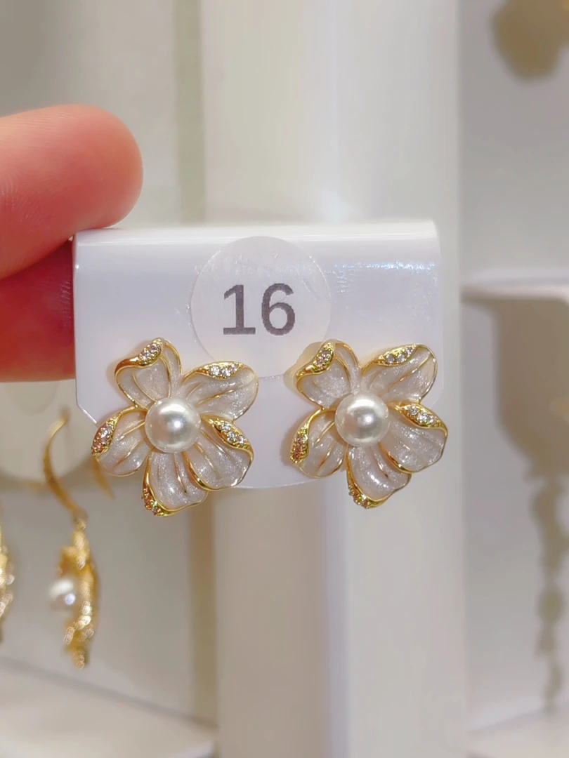 铜合金耳饰 16号轻奢超仙花朵耳钉