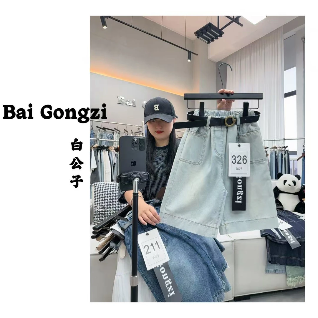 【白公子】【326】2025夏季新款…中大女童牛仔裤