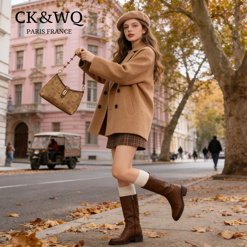 CK&WQ包包女款爆款2025新款 时尚轻奢百搭小众气质文艺单肩腋下包