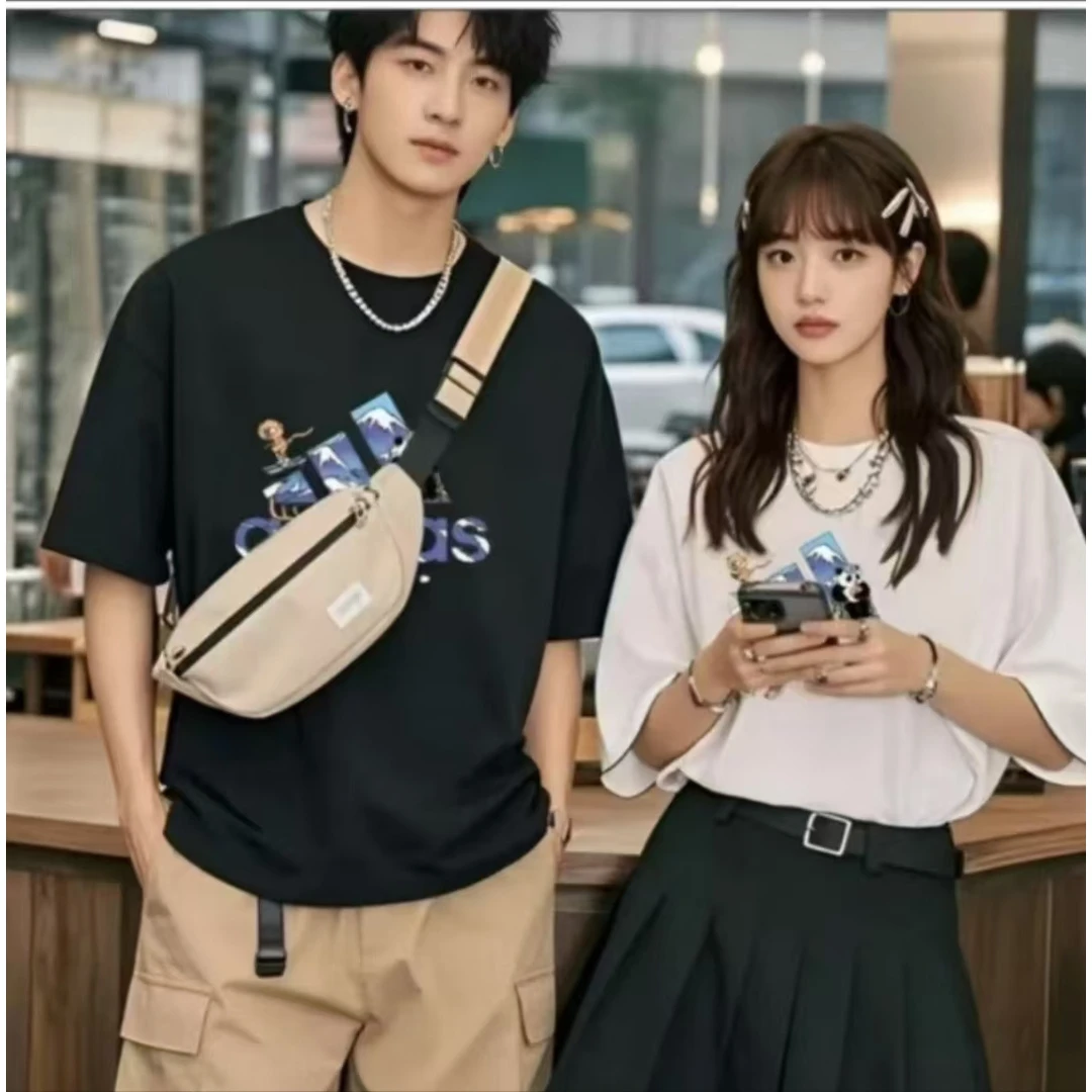 【一折粉丝福利】潮牌男女同款百搭圆领T恤