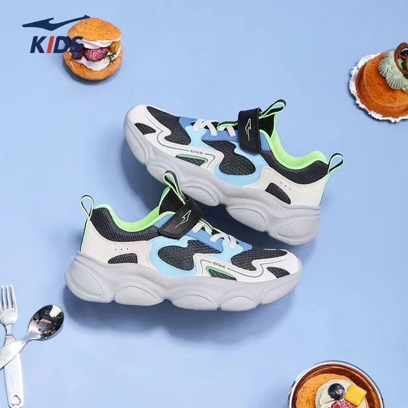 【透气速干大网孔】鸿星尔克小贝版休闲鞋儿童软底网面透气运动鞋商品图