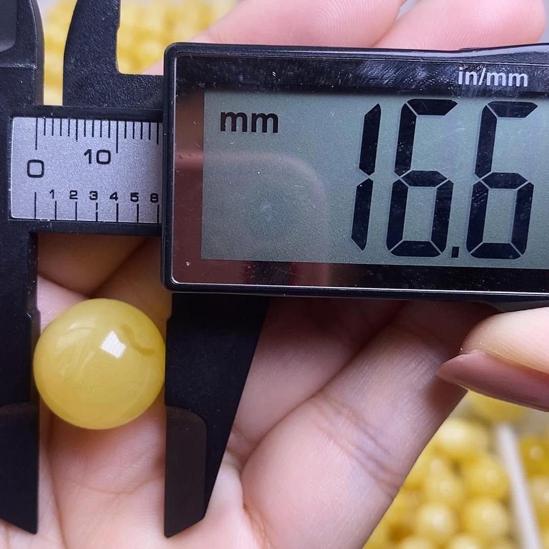裸石琥珀未镶嵌蜜蜡圆珠
