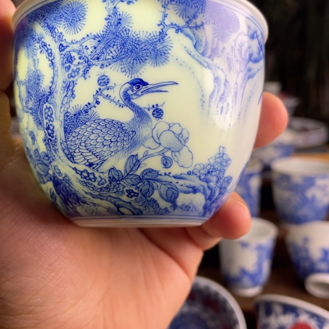 九段花鸟杯子系列