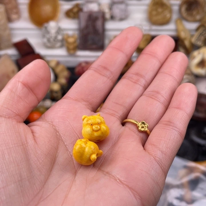 驼骨其他鹿角雕刻一对