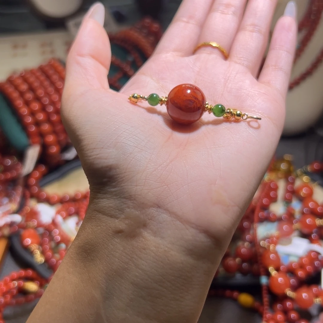 南红玛瑙未镶嵌手链15mm