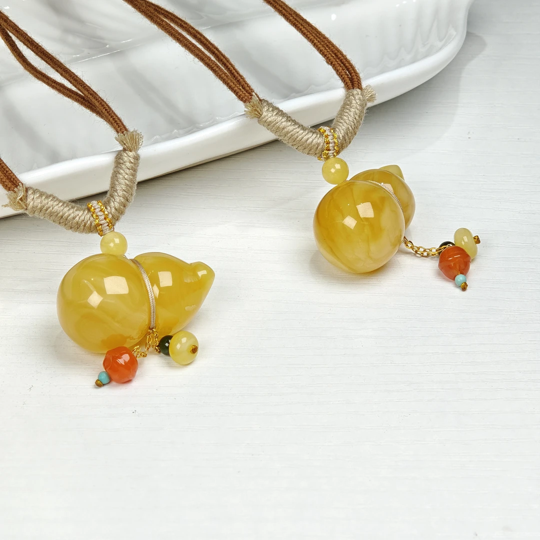 晶匠蜜蜡葫芦吊坠 多样性发一 简约