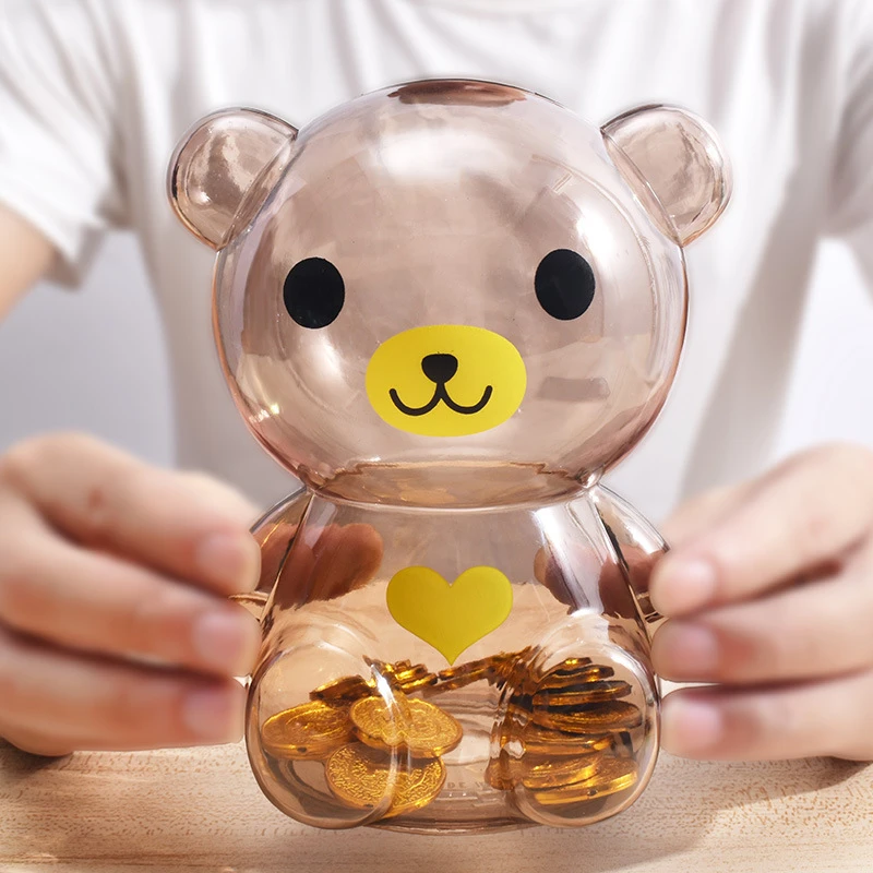 儿童礼物卡通小摆件广告礼品糖果罐零钱罐储钱罐储蓄罐透明存钱罐