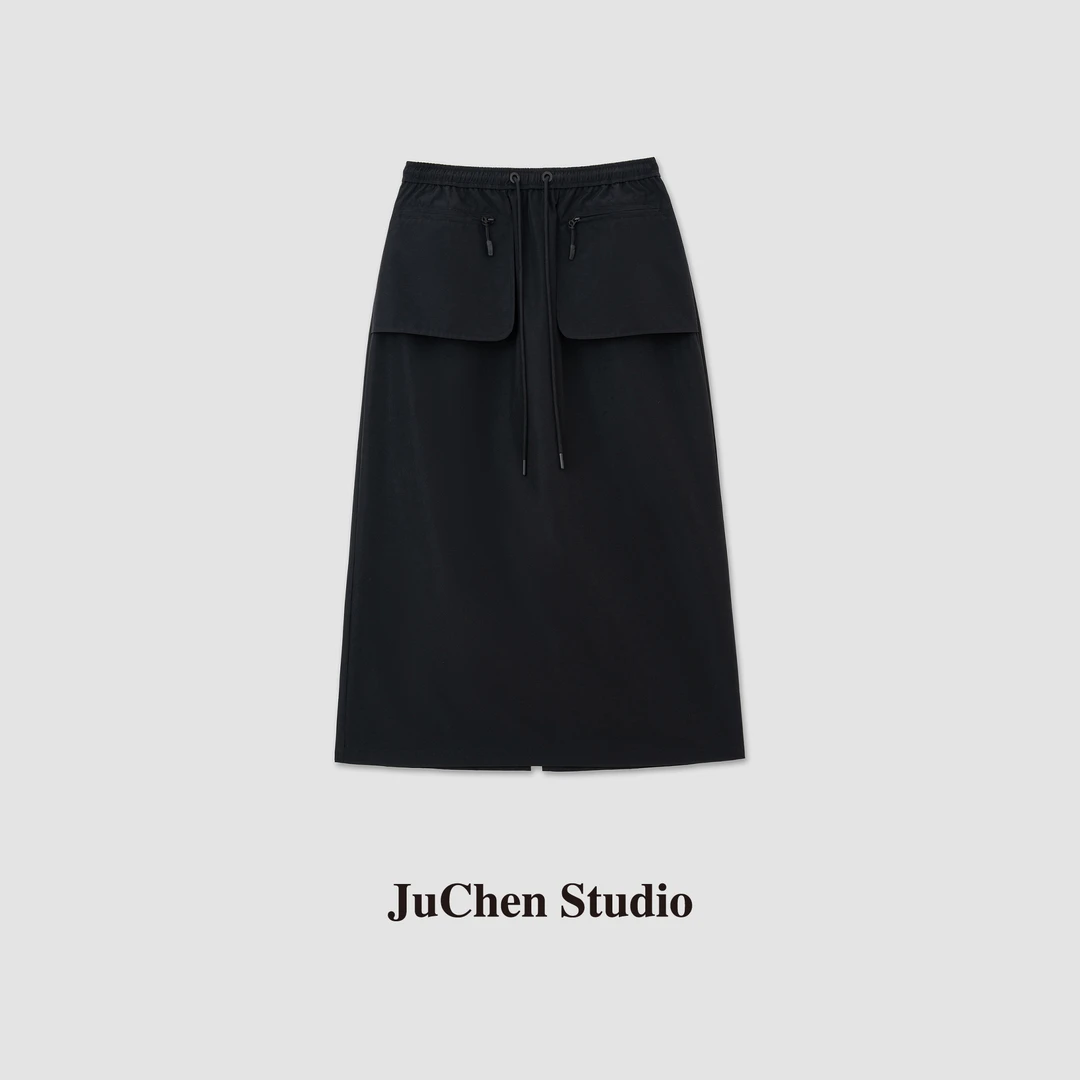 都市游侠廓形 日系城市机能立体大贴袋春夏直筒工装半裙SS034011