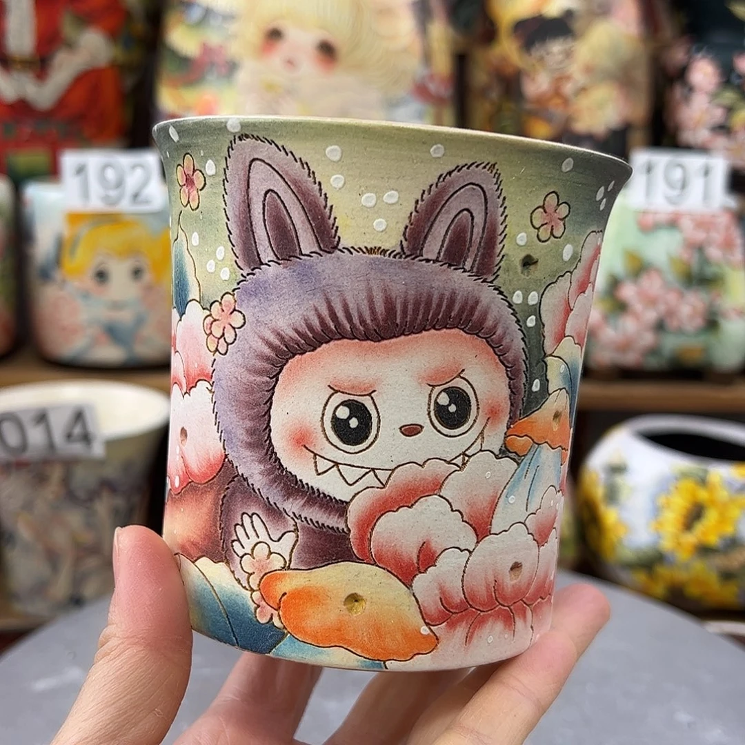 景德镇炫彩手绘口10.5高10