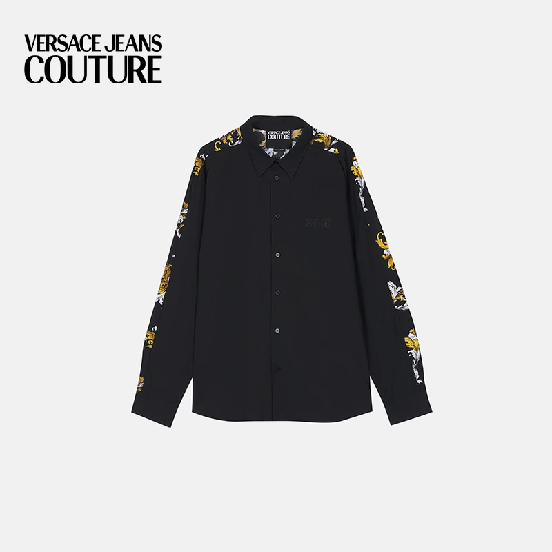 VERSACE JEANS COUTURE 男士衬衫舒适时尚休闲长袖衬衣