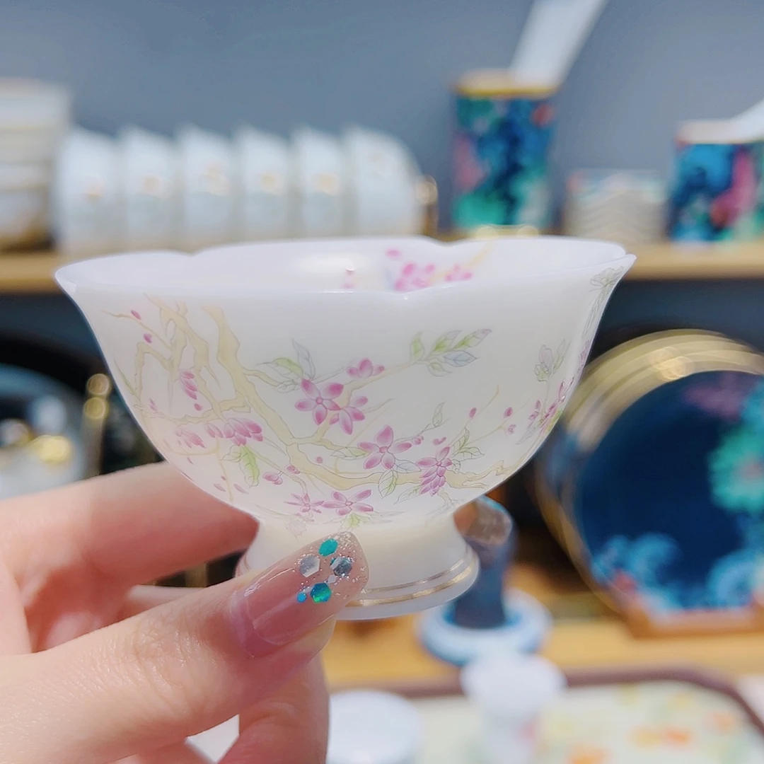 张***月便携款瓷主人杯陶瓷茶杯