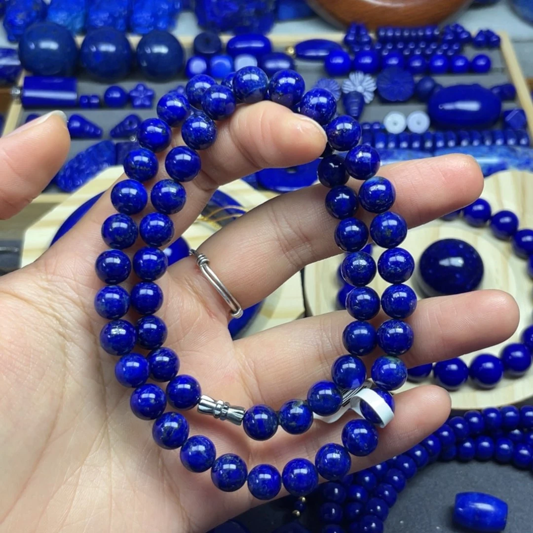 青金石未镶嵌项链8+