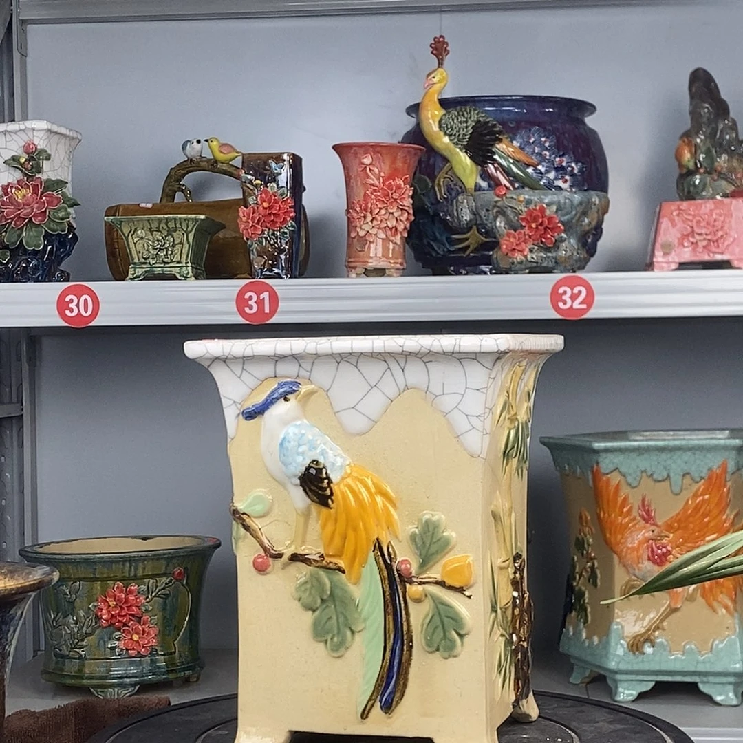 有***见正宗岭南石湾盆方盆