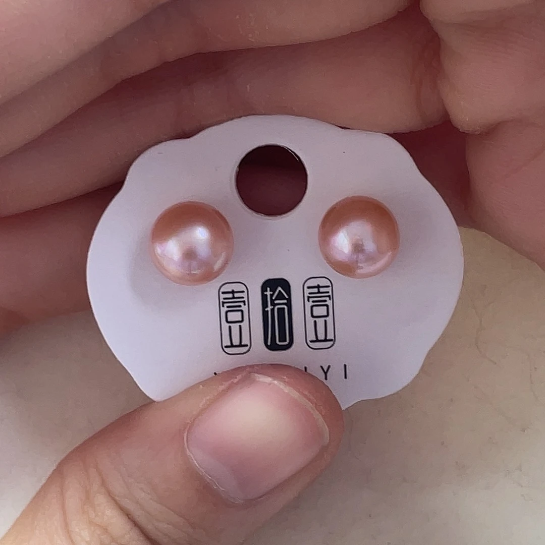 淡水珍珠耳饰银S925镶嵌