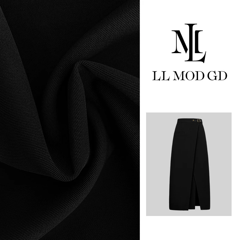 LL MOD GD【苏苏】韩系中长西装裙H型遮肉开叉悬垂感YL-251208