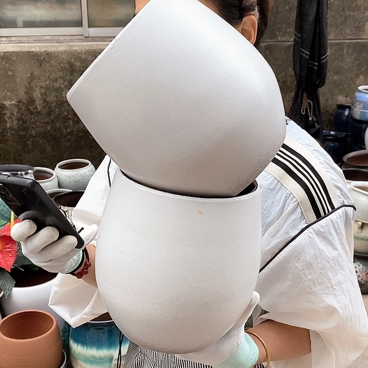 紫砂花盆正品口16高21