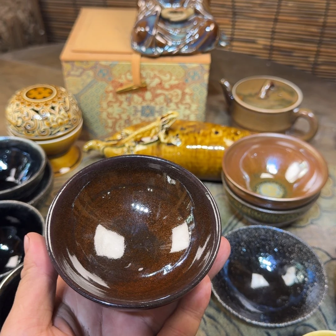 顺***水茶盏建盏精品三有金沙
