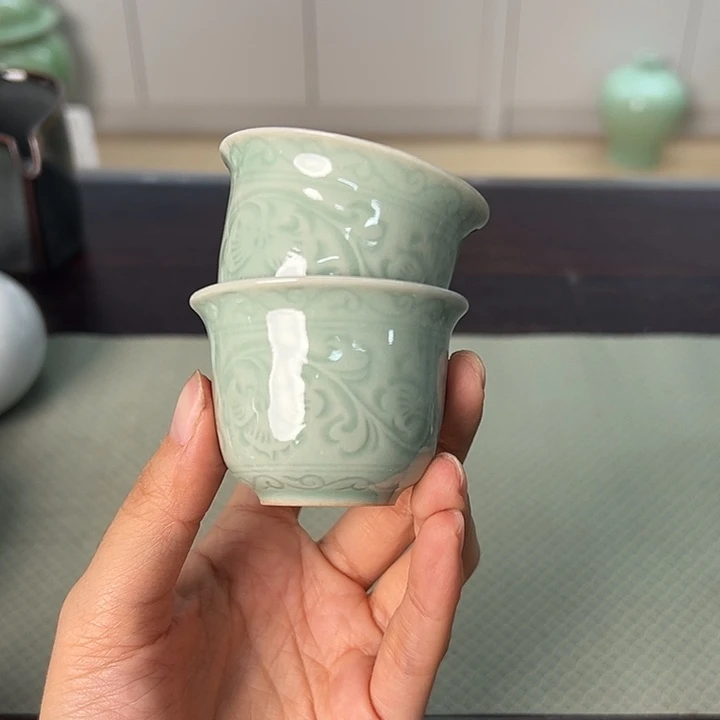 龙泉云间青瓷小米茶器