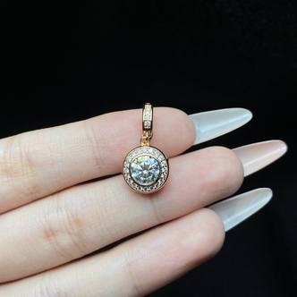 925银莫桑石银制品 【小北珠宝】莫桑吊坠【约11*11mm