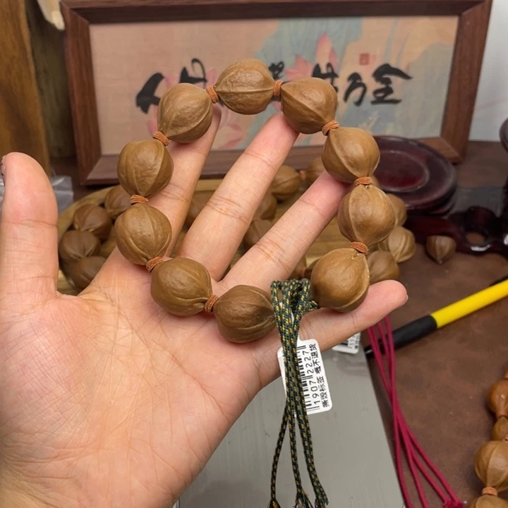 鱼***进橄榄核手串/手链21.5*25梅林铁核