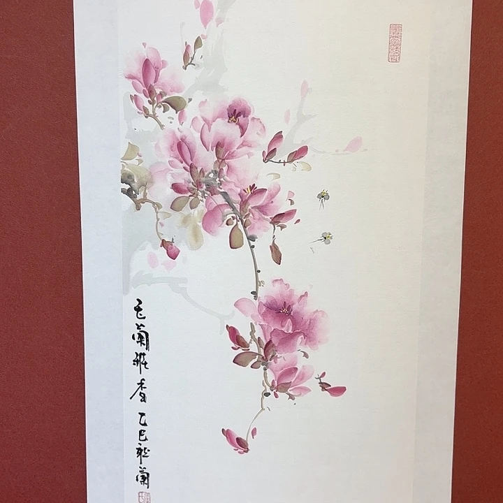 国画听兰老师花鸟