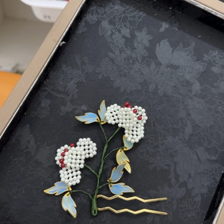 醋酸铁合金鹅毛仿点翠