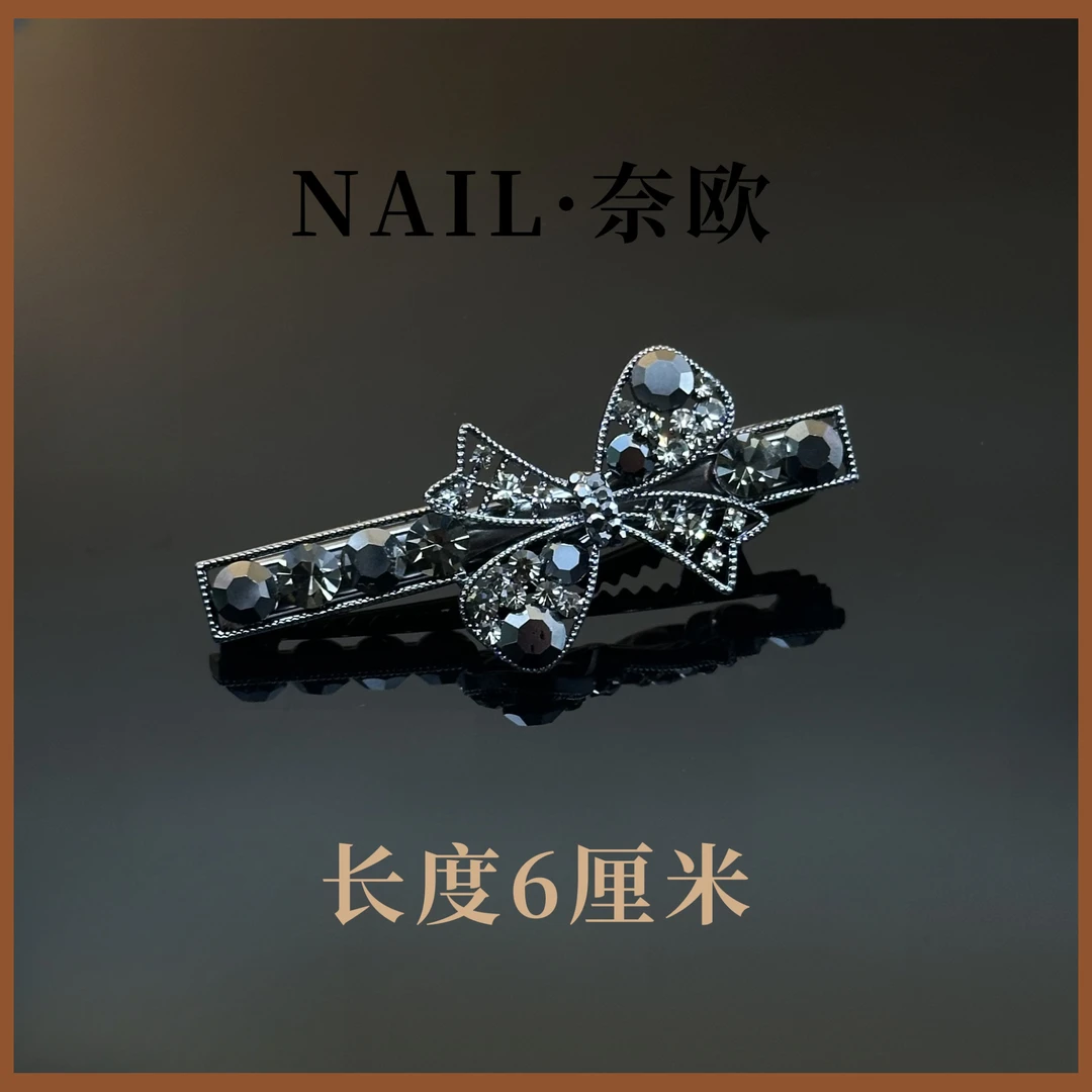 【NAIL】设计师系列6059蝴蝶结鸭嘴夹侧边夹轻奢百搭