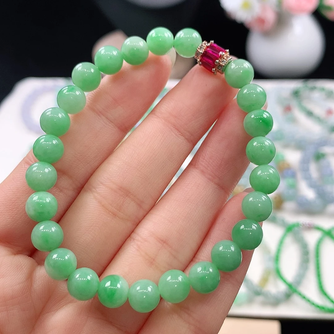 翡翠未镶嵌手链7mm