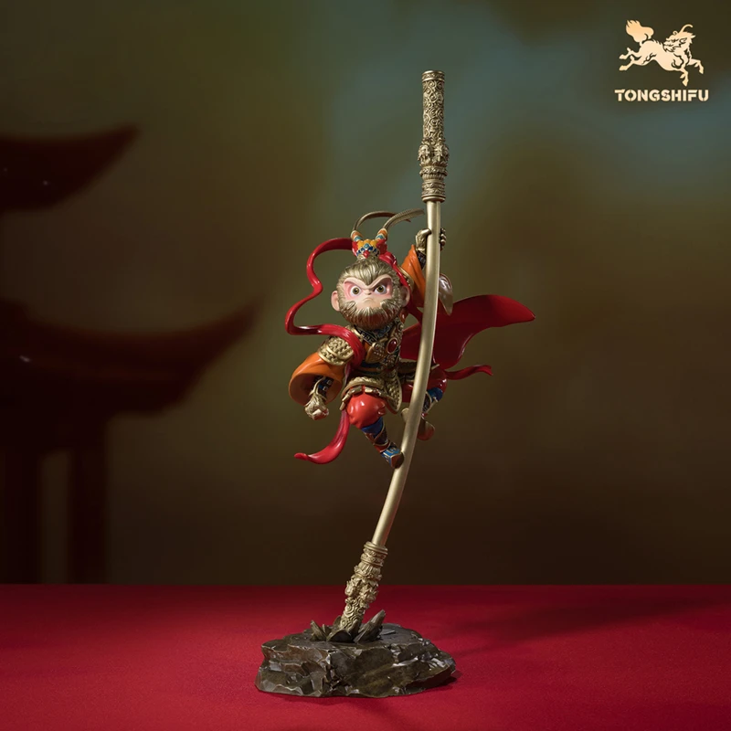 铜师傅《盖世英雄》客厅书房孙悟空齐天大圣铜摆件 桌面工位装饰品
