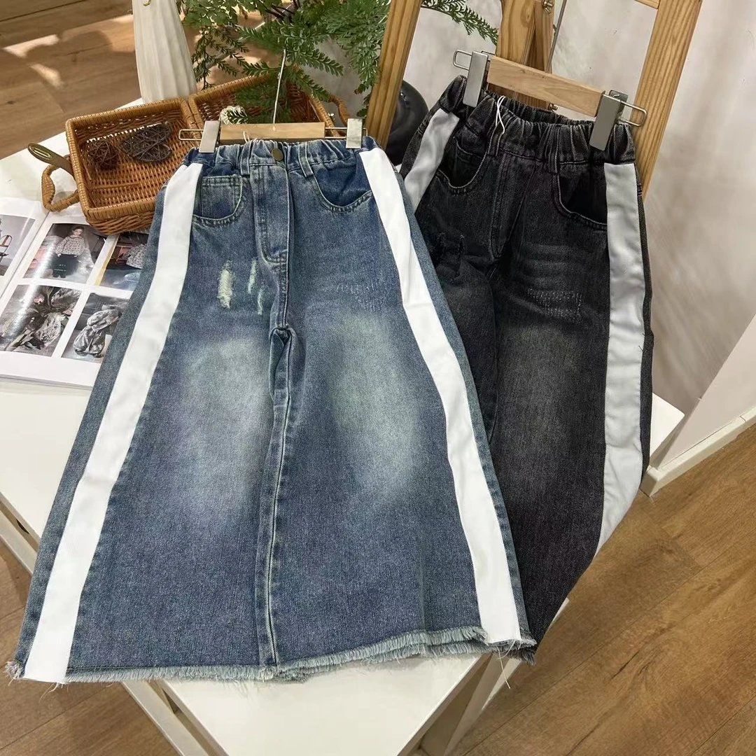 3366  春季中大童牛仔裤 H